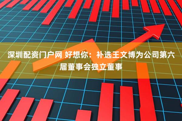 深圳配资门户网 好想你：补选王文博为公司第六届董事会独立董事